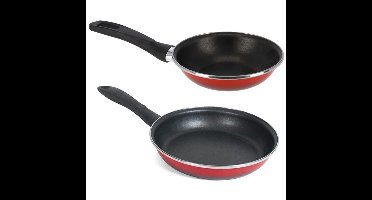 2x Formaten koekenpannen set Merida 18 en 24 cm diameter