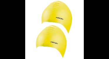 2x stuks latex badmutsen geel voor volwassenen