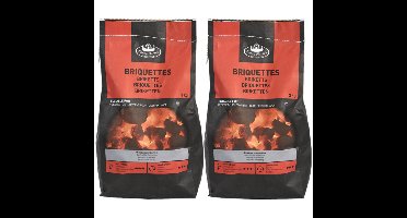 2x zakken houtskool briketten 3 kilo