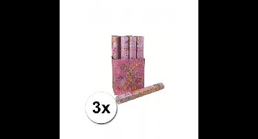 3 huwelijks partypoppers wit confetti 40 cm