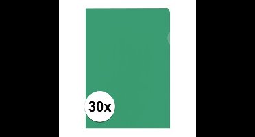 30x Insteekmap groen A4 formaat 21 x 30 cm