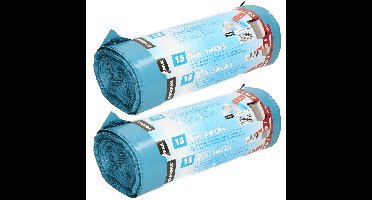 30x stuks afvalzakken/vuilniszakken - 240 liter - blauw - containerzakken