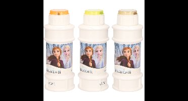 3x Disney Frozen 2 bellenblaas flesjes met bal spelletje in dop 175 ml voor kinderen