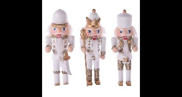 3x Kerstboomhangers notenkrakers poppetjes/soldaten 12 cm kerstversiering