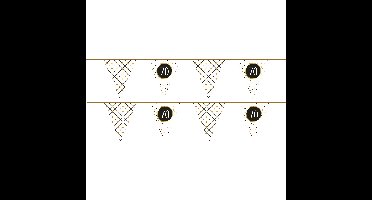 3x Leeftijd vlaggenlijnen verjaardag vlaggetjes 70 jaar papier 600 cm