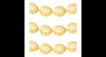 3x stuks ballonnenslinger 50 jaar verjaardag thema