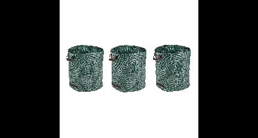 3x stuks hi pop-up tuinafvalzak - groen - 272 liter - tuinafvalzakken - opvouwbaar - tuin schoonmake