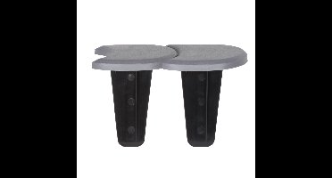 3x stuks platte kunststof graskant/tuin rand/kantopsluiting grijs totale lengte 11,4 meter