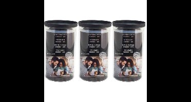 3x Stuks voorraadpotten/weckpotten stapelbaar - Glas - 10 x 17,5 cm