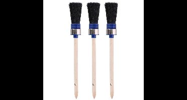 3x Verfkwast rond D 2,5 x 23 cm