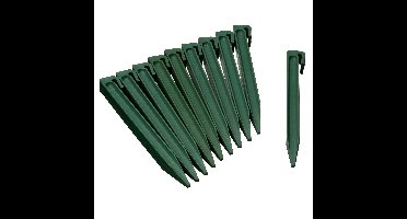 40x stuks Grondpennen van kunststof voor grasranden / borderranden groen 26,7 cm