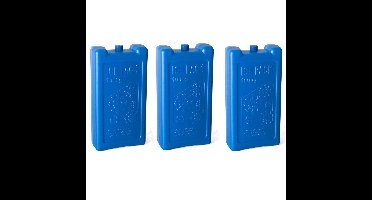 4x stuks koelelementen 1 liter 12 x 22 cm blauw