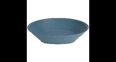 4x Stuks onbreekbare kunststof ontbijt/dinerbordjes - diep - petrol - 18 cm