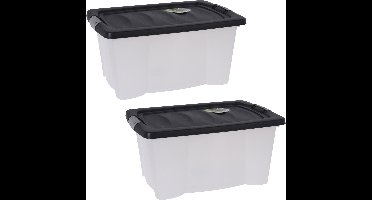 4x Stuks Opbergdozen/organizers met deksel - kunststof - 13 Liter