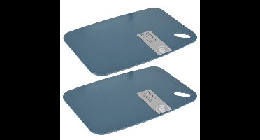 4x Stuks snijplanken blauw 30 en 35 cm kunststof