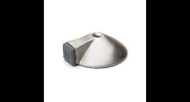 5x stuks deurstopper / deurstoppers roestvrij staal 8,5 x 8,5 x 2,6 cm
