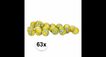 63x Knikkers Green Trolls in 3 netjes.