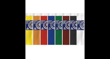 8x Crepe papier basis pakket 250 x 50 cm knutsel materiaal