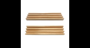 8x Speelkaarten / dominostenen houder - hout - 26 x 6 x 1,5 cm