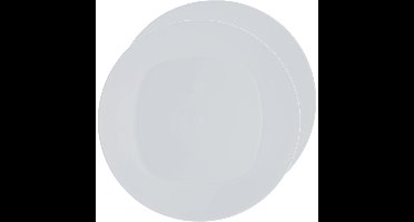 8x Stuks onbreekbare kunststof ontbijt/dinerbordjes - wit - 20 cm