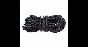 Aanhangernet span elastiek - 10 meter - aanhanger net koord - zwart - 7,5 mm