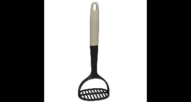 Aardappelstamper/pureestamper - kunststof - zwart - keuken gerei - 28 cm