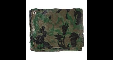 Afdekzeil/dekzeil - camouflage - waterdicht - kunststof 90 gr/m2 - 240 x 300 cm