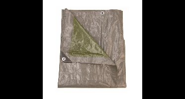 Afdekzeil/dekzeil grijs/groen waterdicht kunststof 140 gr/m2 - 1000 x 800 cm