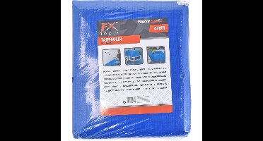 Afdekzeil/grondzeil/gronddoek - blauw - 4 x 6 meter