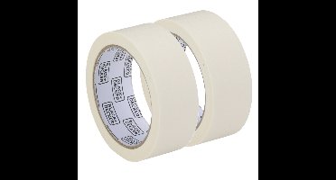 Afplaktape/schilderstape - 2x - wit - 36mm x 25m - voor binnen/buiten