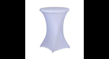 Alpina afdekhoes voor een statafel - wit - spandex elastiek - 90 x 115 cm