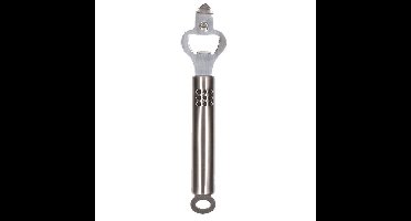 Alpina Flesopener - RVS - 19,5 cm - flessen opener met potdeksel prikker