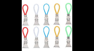 Alpina Ophanghaakjes - 10x - gekleurd - handdoekhaakjes - lusjes