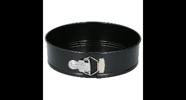 Alpina taarten bakvorm/springvorm - D24 x 7 cm - zwart - rond - anti aanbaklaag