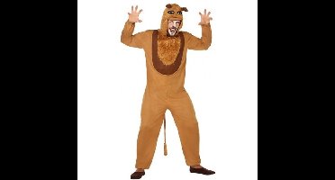 Atosa Dierenpak leeuw - verkleed kostuum - voor volwassenen - bruin - carnaval