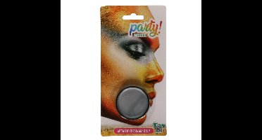 Atosa grimeer schmink metallic - zilver - 7 gram - carnaval/verkleed thema