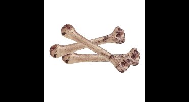 Atosa skeletten botten - 3x - L33 cm - kunststof - halloween decoratie - horror