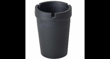 Auto asbak met deksel - zwart - 11 x 8 cm - Geurvrije/rookvrije auto asbak