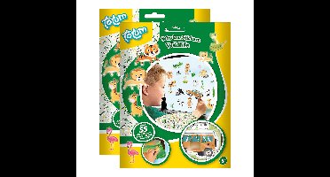 Auto raamstickers - 110x - jungle/wildlife thema - voor kinderen