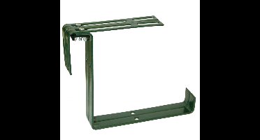 Balkonbeugel - 2x - voor railing t/m 14 cm - donker groen - bloem/plantenbakken ophang beugel
