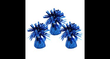 Ballon gewichtjes - 3x - blauw - 170 gram - gewichtjes voor helium ballontrosjes