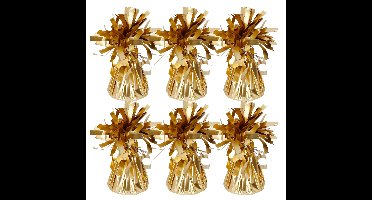 Ballon gewichtjes - 6x - mat goud - 170 gram - helium ballontrosjes