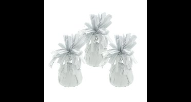 Ballon gewichtjes - 6x - wit - 170 gram - gewichtjes voor helium ballontrosjes