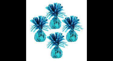 Ballon gewichtjes - 8x - lichtblauw - 170 gram - gewichtjes voor helium ballontrosjes