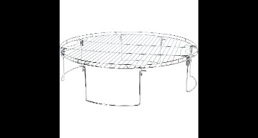 BBQ/barbecue rooster grill - rond - opzet verhoger - metaal - Dia 65 x H17 cm