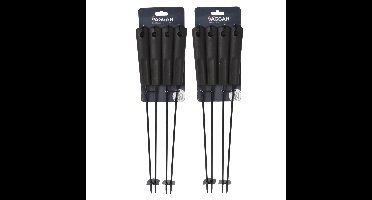 BBQ spiezen - 8x stuks - metaal - 44 cm - vleespennen voor vlees - barbecue accessoires