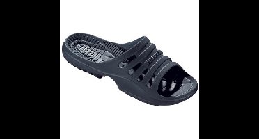 Beco Bad/sauna slippers met voetbed - donkerblauw - volwassenen - Badslippers antislip
