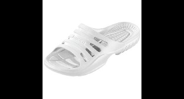 Beco Bad/sauna slippers met voetbed - wit - volwassenen - Badslippers antislip