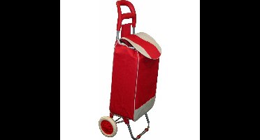 Benson Boodschappentrolley - rood - 96 x 34 x 21 cm - 40 liter