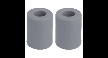 Benson Deurbuffers / deurstoppers rubbers - 2x - grijs - 50 x 35 mm - met schroefbevestiging
